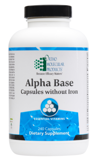 Ortho Molecular Alpha Base Capsules Without Iron