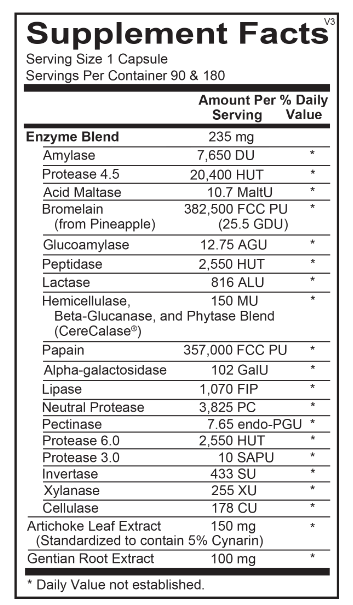 Ortho Molecular Digestzyme-V 90Ct