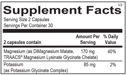 Ortho Molecular Reacted Magnesium & Potassium 60Ct