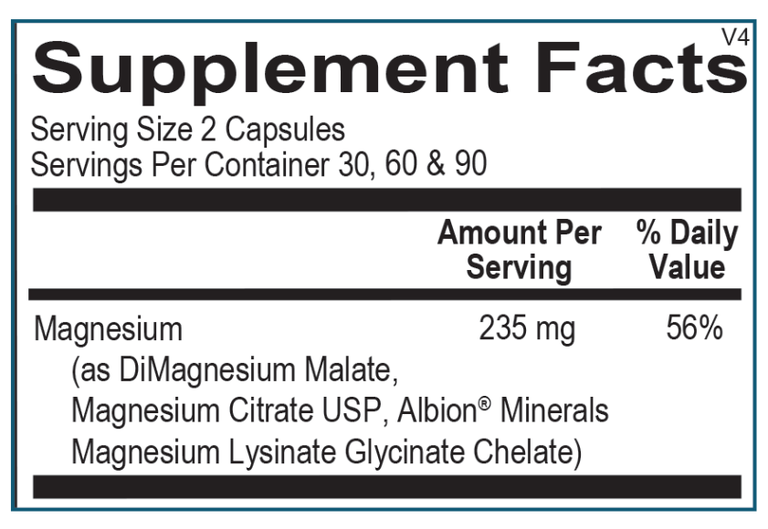 Ortho Molecular Reacted Magnesium 60 Ct